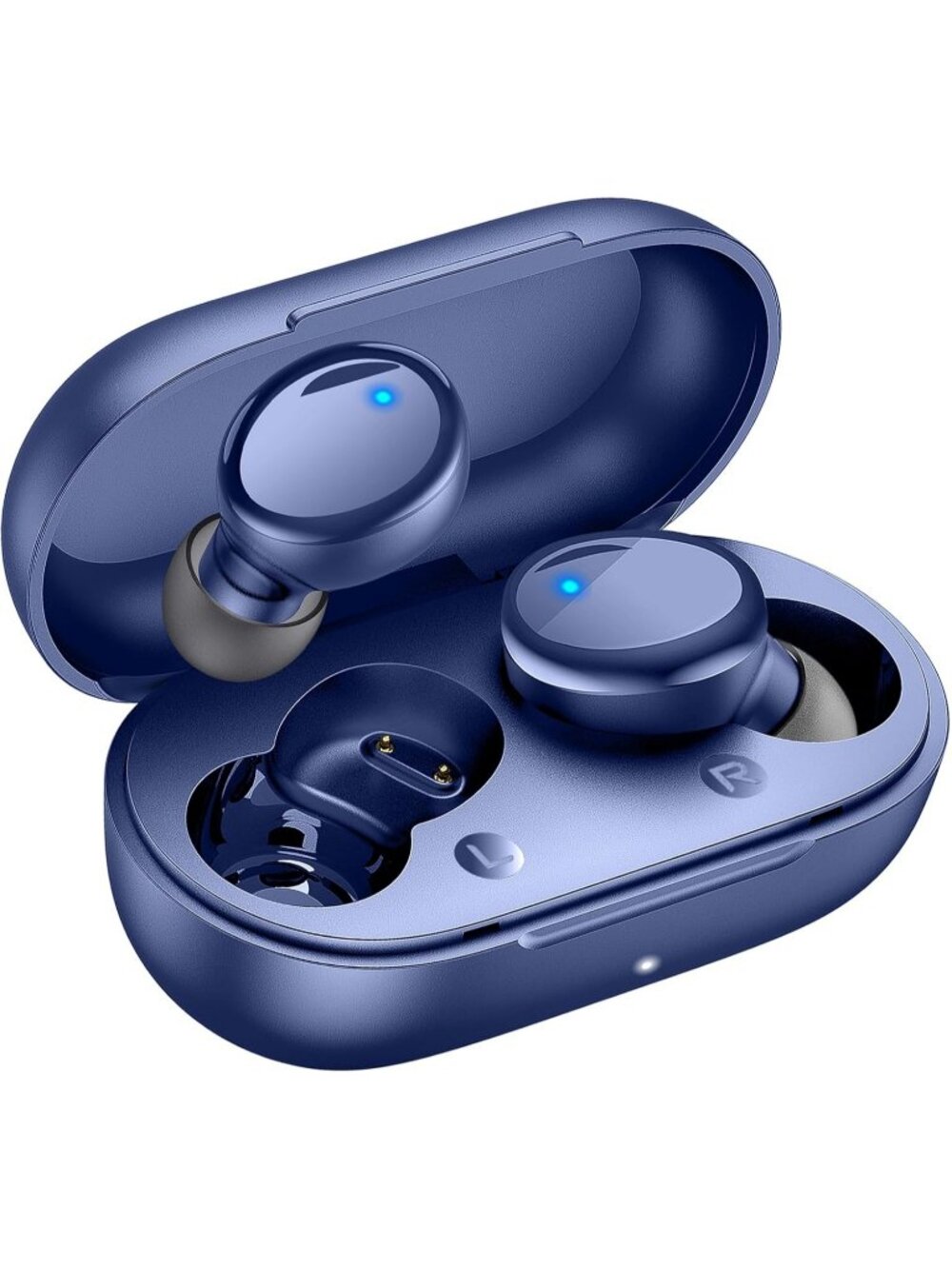 Wireless Blue 48H Playtime Premium Sound Deep Bass Workout Bluetooth 5.4 Earbud